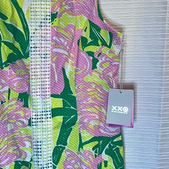 NWT: LILLY PULITZER Target Flamingo Floral Pineapple Yellow Dress Size 10 (G310) - Picture 2 of 12